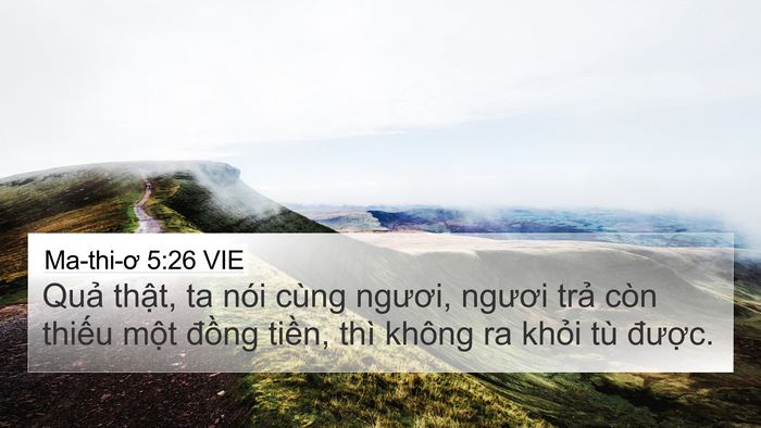 Ma-thi-ơ 5:26 VIE Bible Verse Image