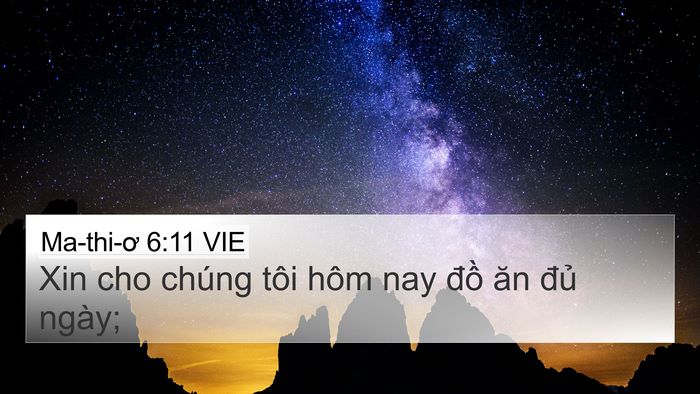 Ma-thi-ơ 6:11 VIE Bible Verse Image