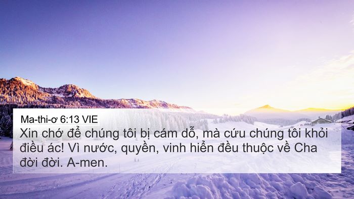 Ma-thi-ơ 6:13 VIE Bible Verse Image