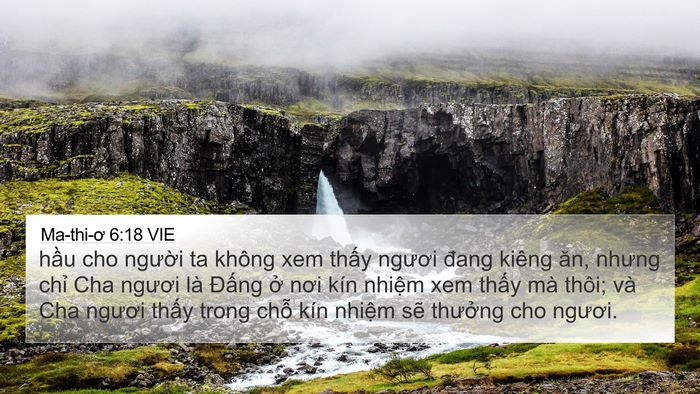 Ma-thi-ơ 6:18 VIE 4K Wallpaper - hầu cho người ta không xem thấy ngươi - 4K Wallpaper Bible Verse