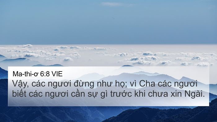 Ma-thi-ơ 6:8 VIE Bible Verse Image