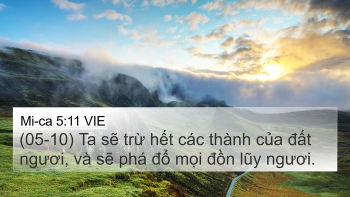 Mi-ca 5:11 VIE 4K Wallpaper - (05-10) Ta sẽ trừ hết các thành của - 4K Wallpaper Bible Verse