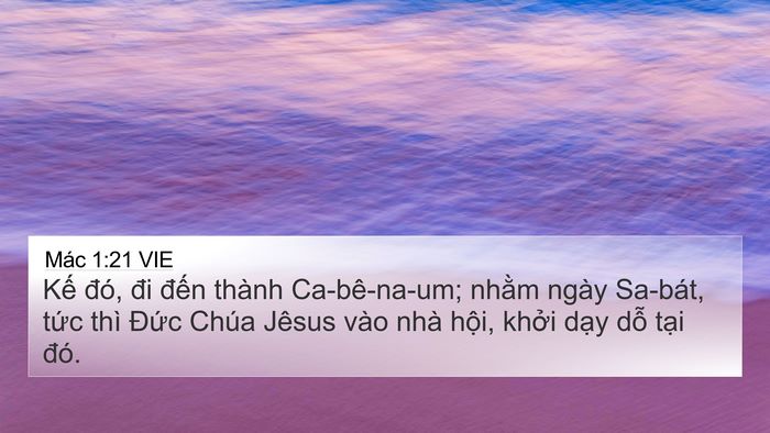 Mác 1:21 VIE Bible Verse Image