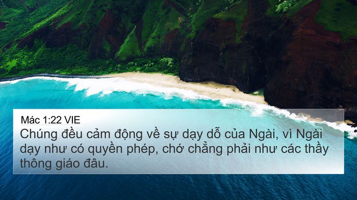 Mác 1:22 VIE Bible Verse Image