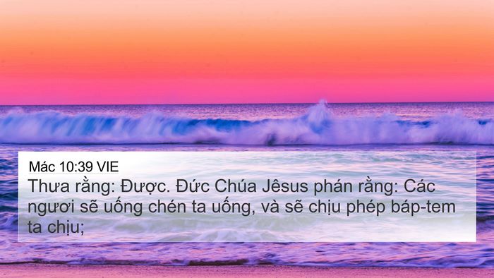 Mác 10:39 VIE 4K Wallpaper - Thưa rằng: Được. Đức Chúa Jêsus phán - 4K Wallpaper Bible Verse