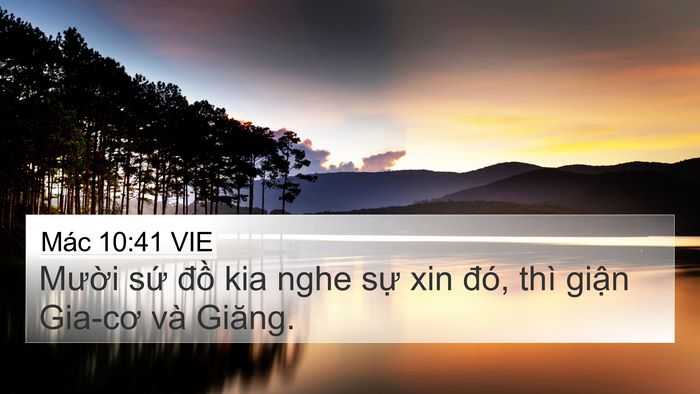 Mác 10:41 VIE Bible Verse Image