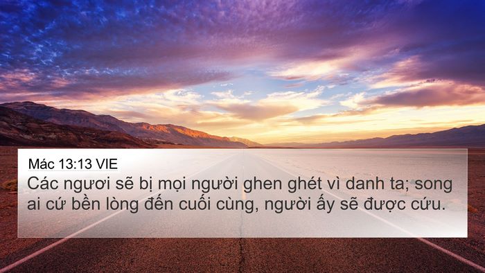 Mác 13:13 VIE Bible Verse Image