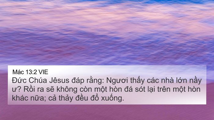 Mác 13:2 VIE Bible Verse Image