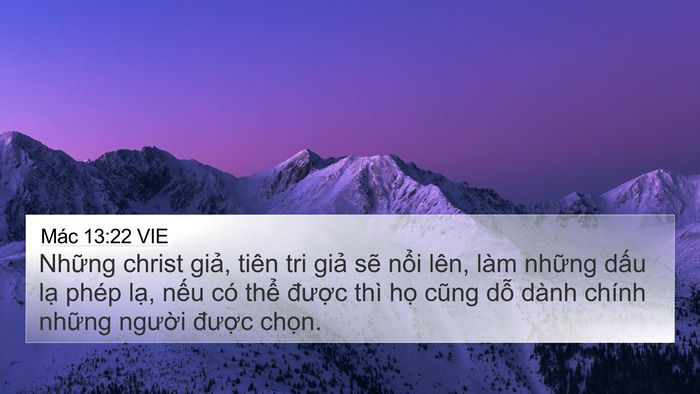 Mác 13:22 VIE Bible Verse Image