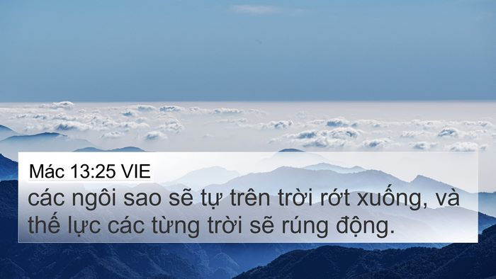 Mác 13:25 VIE Bible Verse Image