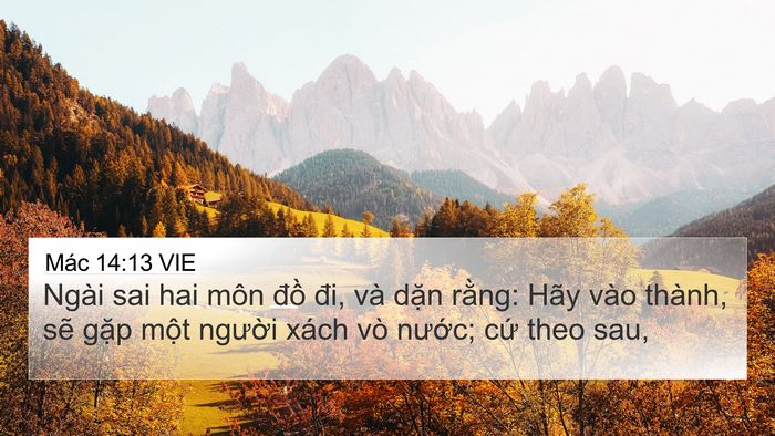 Mác 14:13 VIE Bible Verse Image