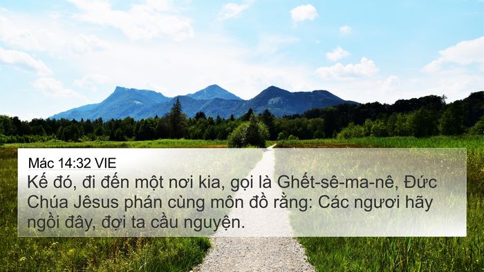 Mác 14:32 VIE Bible Verse Image