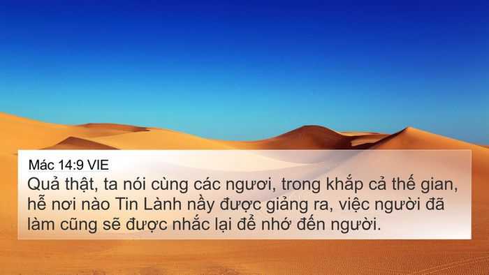 Mác 14:9 VIE Bible Verse Image