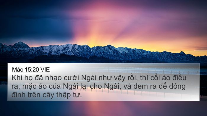 Mác 15:20 VIE Bible Verse Image