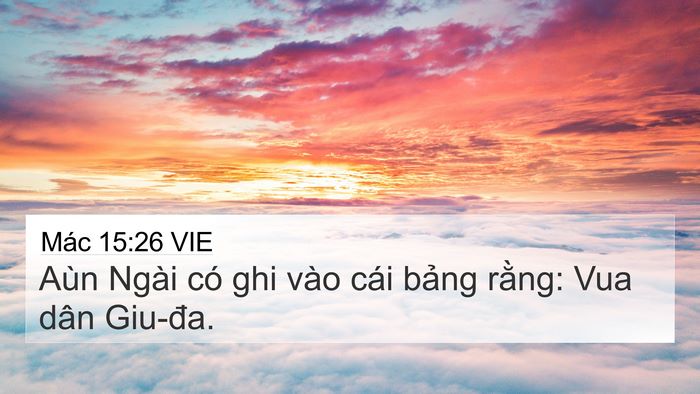 Mác 15:26 VIE Bible Verse Image
