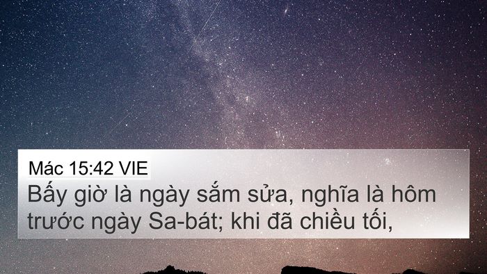 Mác 15:42 VIE Bible Verse Image