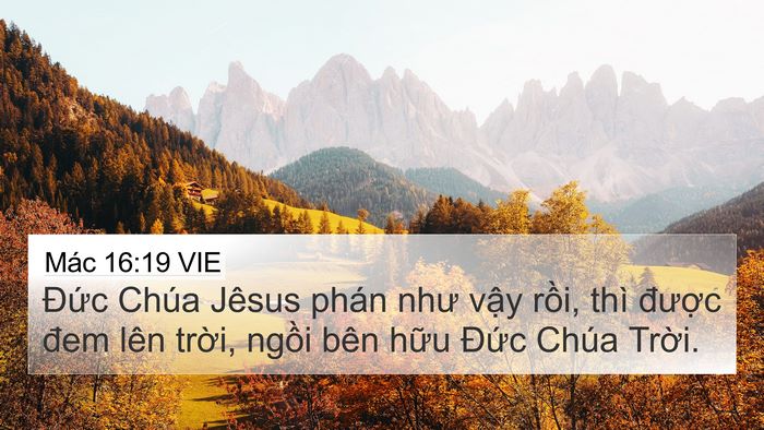 Mác 16:19 VIE Bible Verse Image