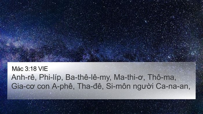 Mác 3:18 VIE Bible Verse Image