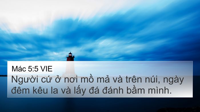 Mác 5:5 VIE Bible Verse Image