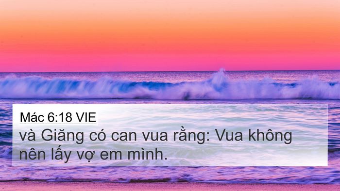 Mác 6:18 VIE Bible Verse Image