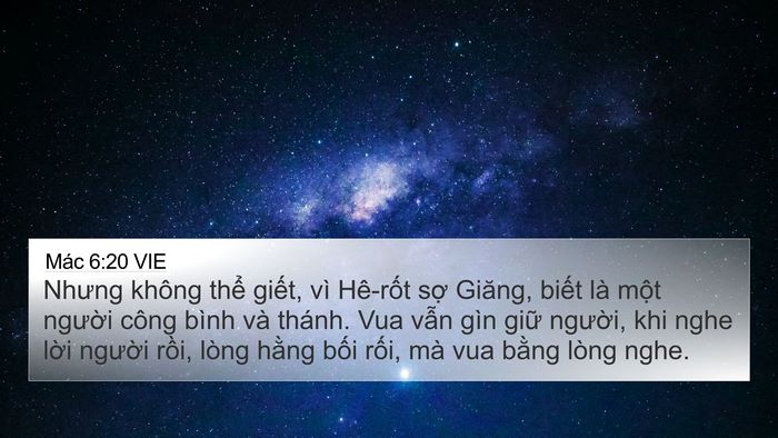 Mác 6:20 VIE Bible Verse Image