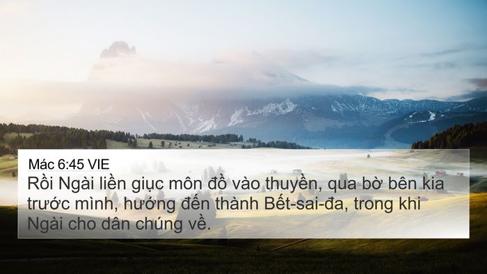 Mác 6:45 VIE Bible Verse Image
