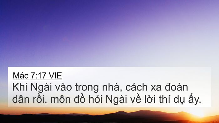 Mác 7:17 VIE Bible Verse Image