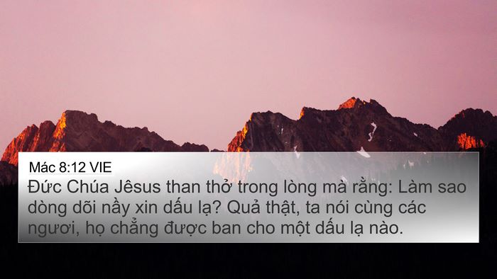 Mác 8:12 VIE Bible Verse Image