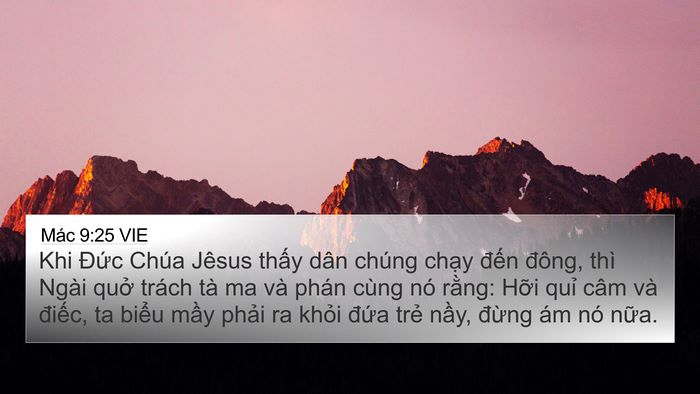 Mác 9:25 VIE Bible Verse Image