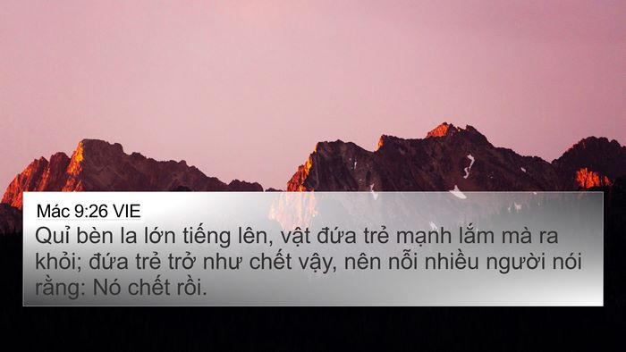 Mác 9:26 VIE Bible Verse Image