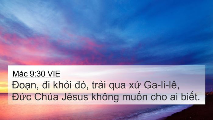 Mác 9:30 VIE Bible Verse Image