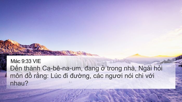Mác 9:33 VIE Bible Verse Image