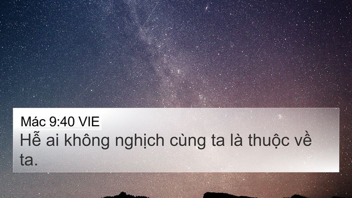 Mác 9:40 VIE Bible Verse Image