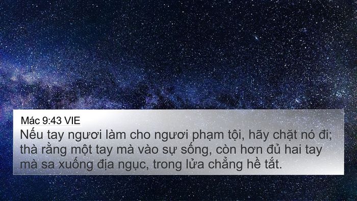 Mác 9:43 VIE Bible Verse Image