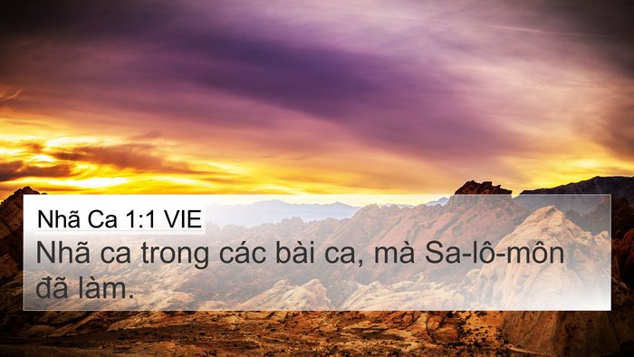 Nhã Ca 1:1 VIE Bible Verse Image