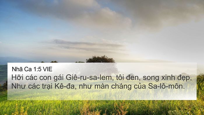 Nhã Ca 1:5 VIE Bible Verse Image