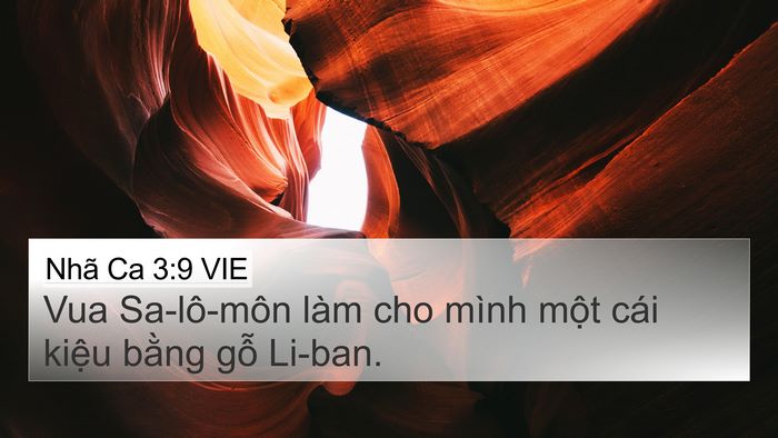 Nhã Ca 3:9 VIE Bible Verse Image
