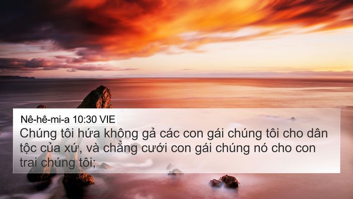 Nê-hê-mi-a 10:30 VIE 4K Wallpaper - Chúng tôi hứa không gả các con gái - 4K Wallpaper Bible Verse