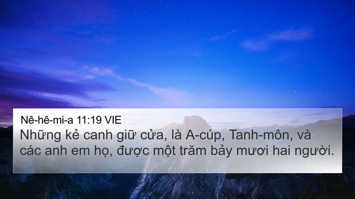 Nê-hê-mi-a 11:19 VIE Bible Verse Image