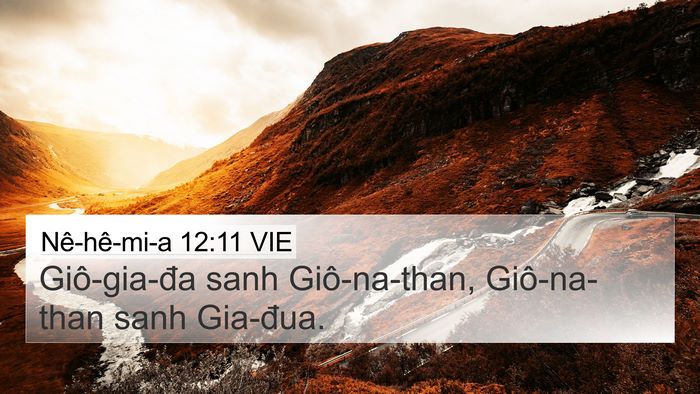 Nê-hê-mi-a 12:11 VIE 4K Wallpaper - Giô-gia-đa sanh Giô-na-than, Giô-na-than sanh - 4K Wallpaper Bible Verse