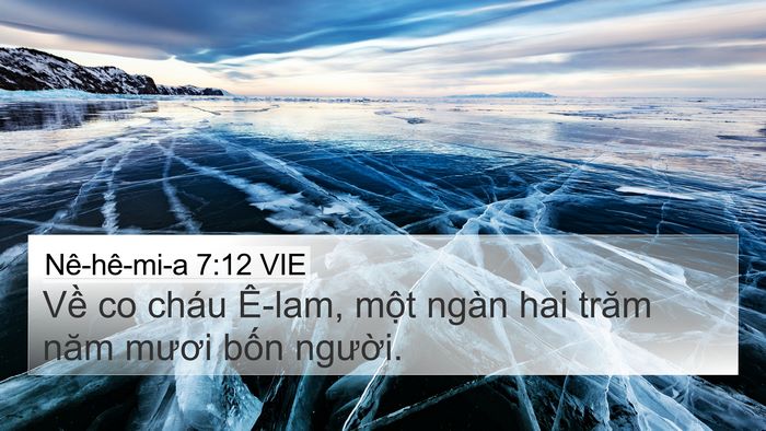 Nê-hê-mi-a 7:12 VIE 4K Wallpaper - Về co cháu Ê-lam, một ngàn hai trăm năm - 4K Wallpaper Bible Verse