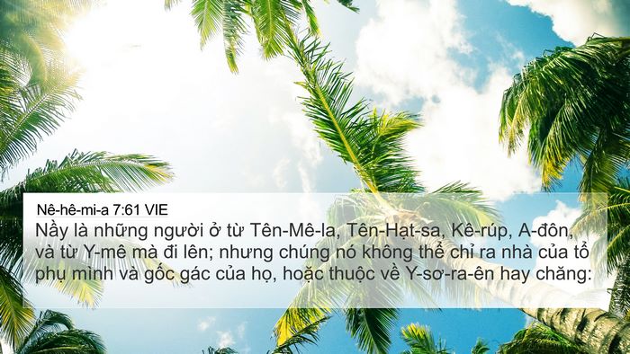 Nê-hê-mi-a 7:61 VIE Bible Verse Image