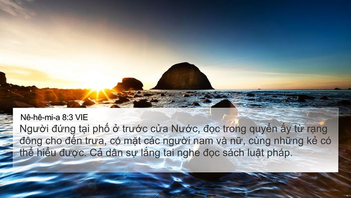 Nê-hê-mi-a 8:3 VIE Bible Verse Image