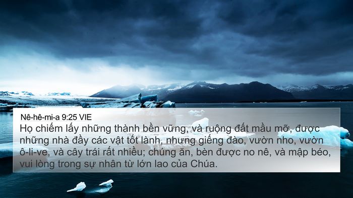 Nê-hê-mi-a 9:25 VIE Bible Verse Image