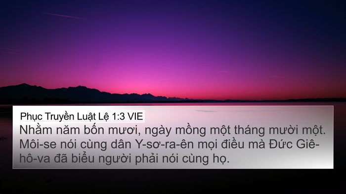 Phục Truyền Luật Lệ 1:3 VIE Bible Verse Image