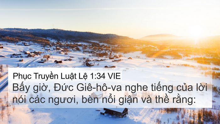 Phục Truyền Luật Lệ 1:34 VIE Bible Verse Image