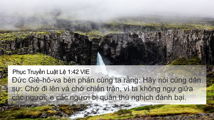 Phục Truyền Luật Lệ 1:42 VIE Bible Verse Image