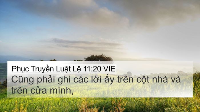 Phục Truyền Luật Lệ 11:20 VIE Bible Verse Image