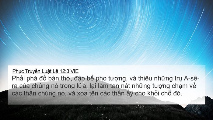 Phục Truyền Luật Lệ 12:3 VIE Bible Verse Image