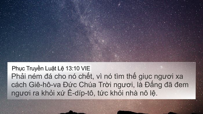 Phục Truyền Luật Lệ 13:10 VIE Bible Verse Image